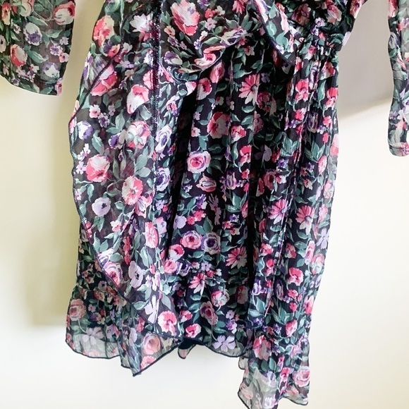 Abercrombie & Fitch Floral Faux Wrap Mini Dress - Picture 8 of 9